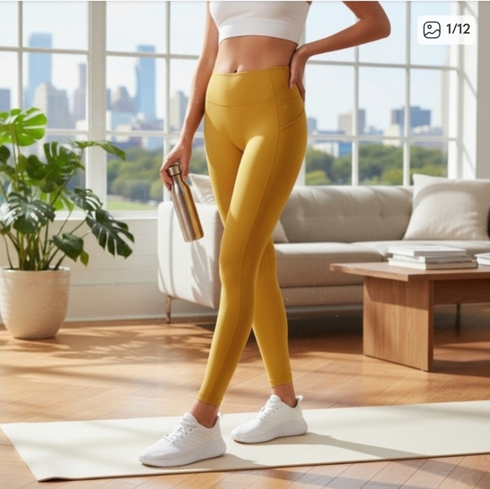 Outdoor Voices Superform Zoom Pocket Leggings In Cider Yellow Womens